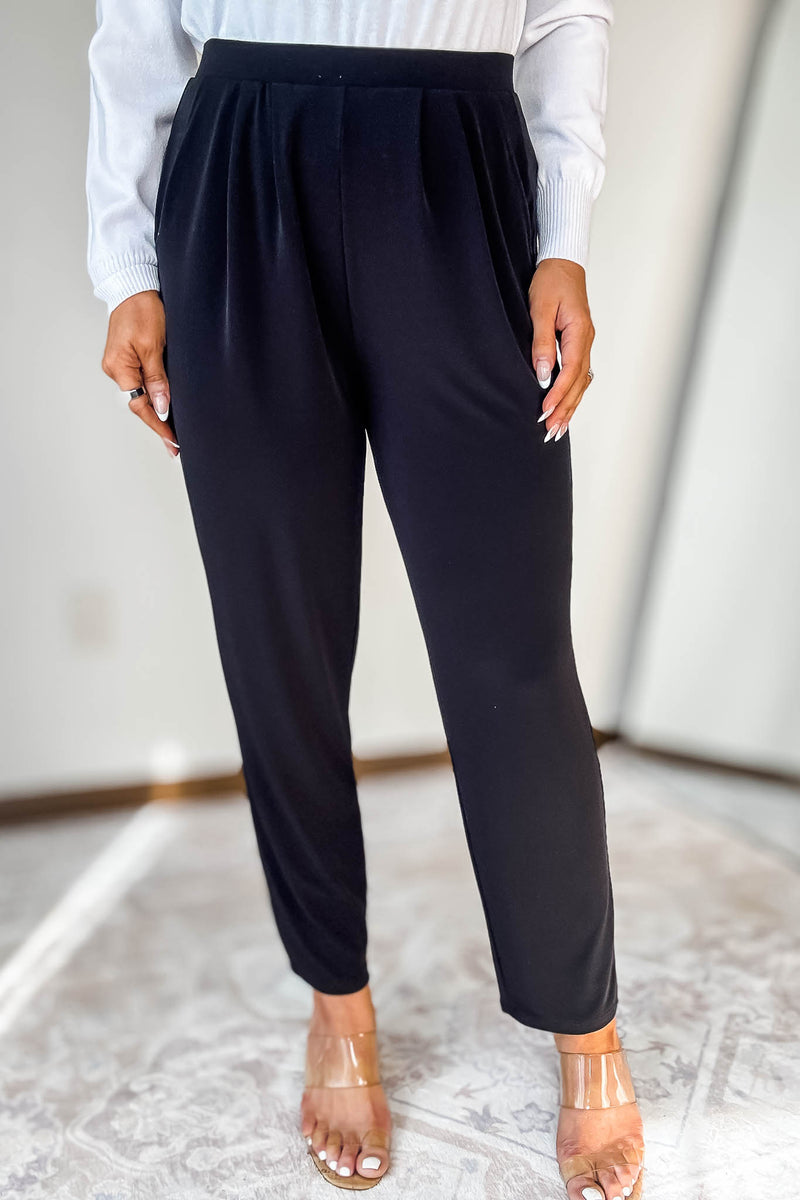 Dress It Up Black Stretch Dress Pants