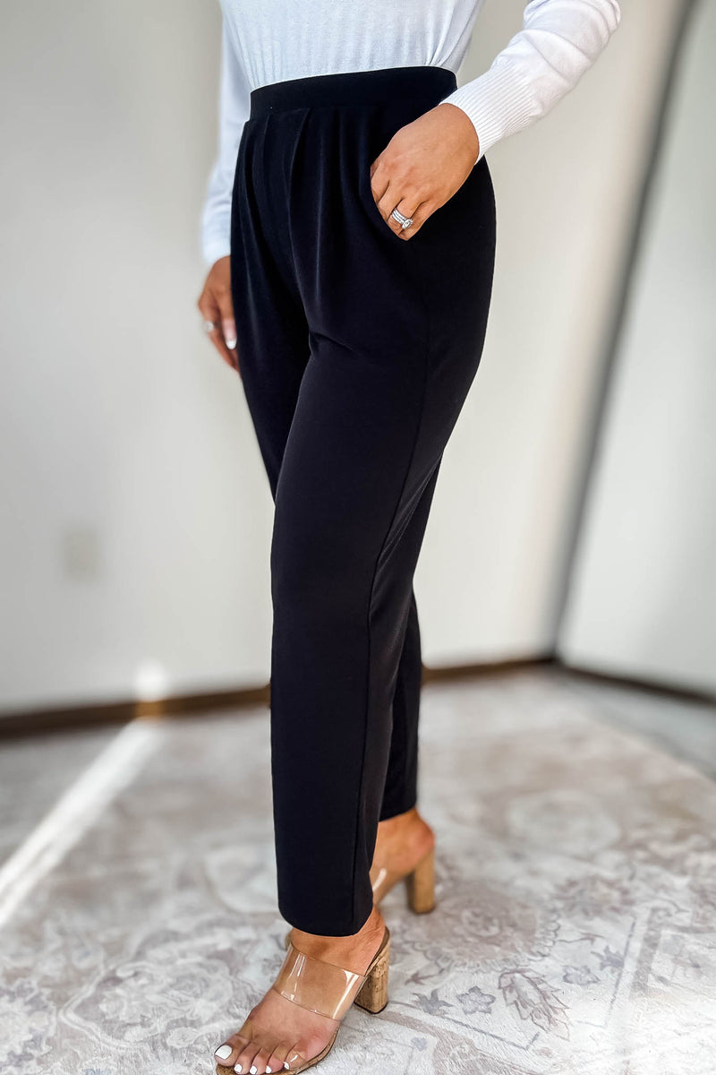 Dress It Up Black Stretch Dress Pants