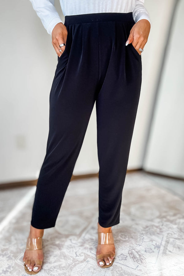 Dress It Up Black Stretch Dress Pants