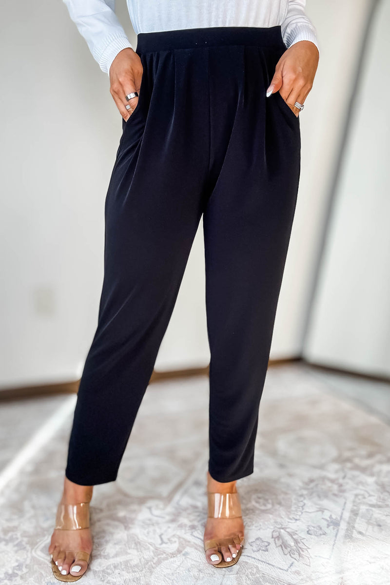 Dress It Up Black Stretch Dress Pants