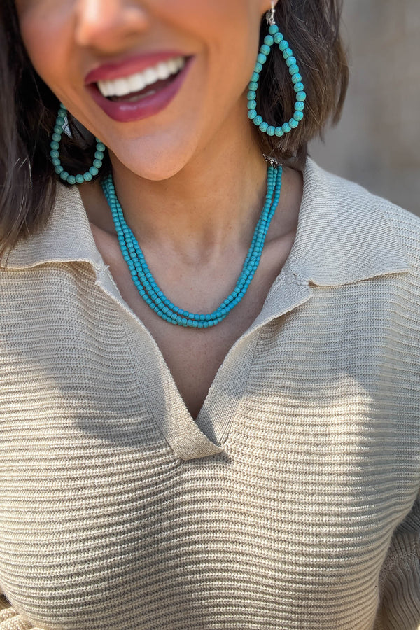 Handmade Synthetic Turquoise Necklace