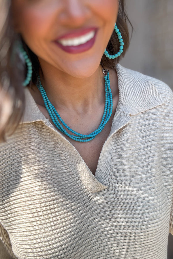 Handmade Synthetic Turquoise Necklace
