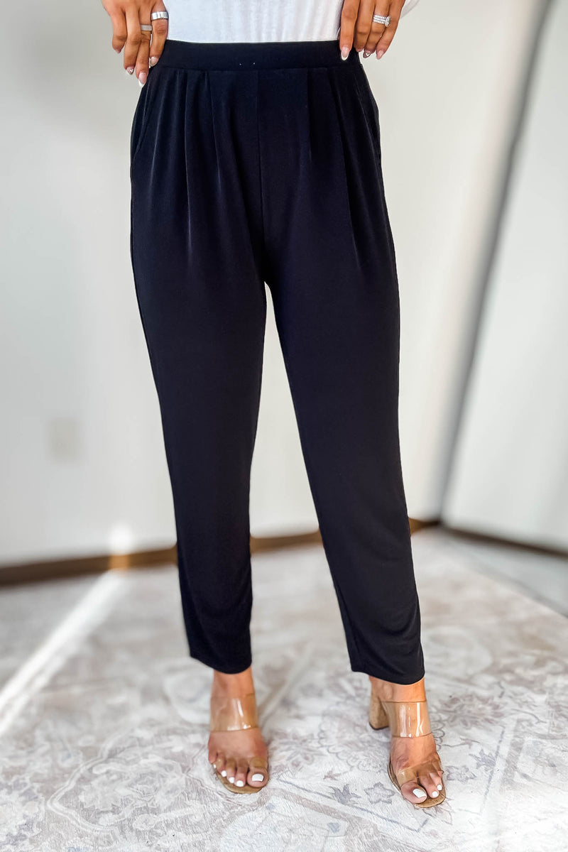 Dress It Up Black Stretch Dress Pants