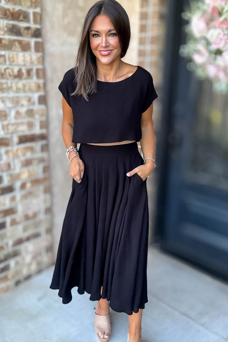 Mable I'm Choosing Happiness Black Skirt