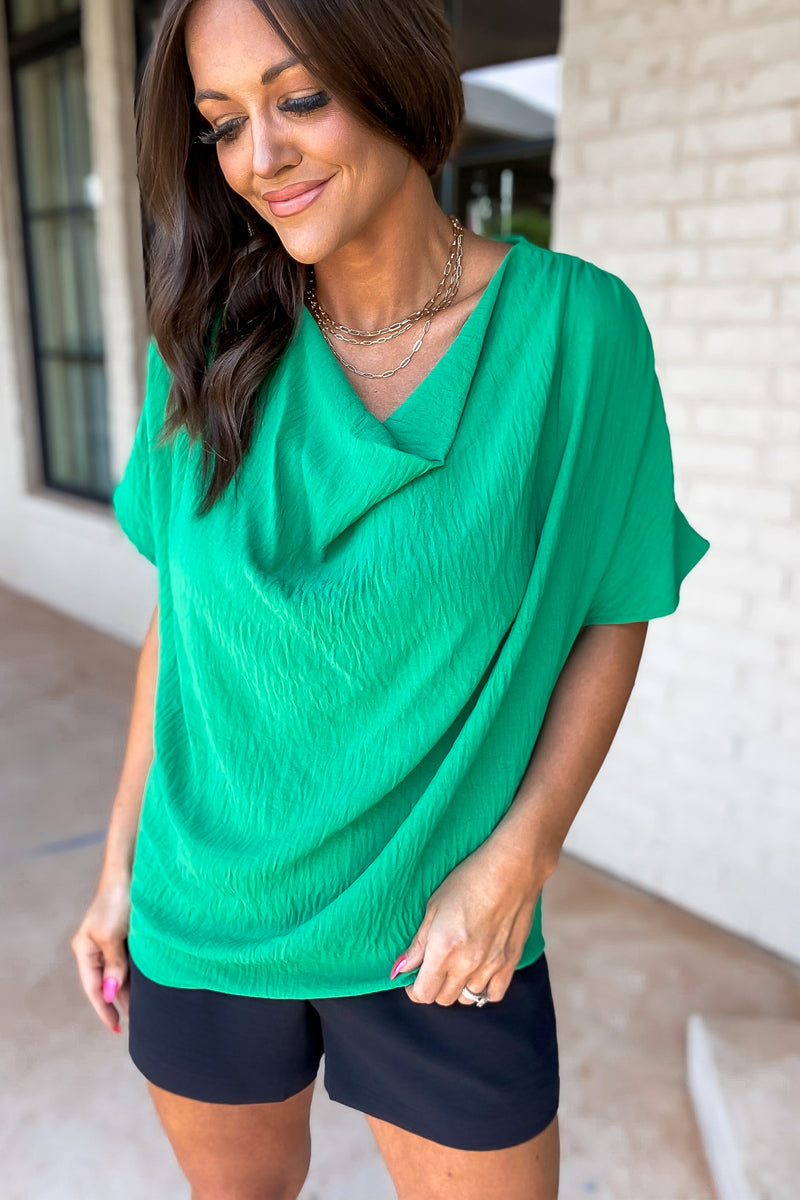 Out All Night Kelly Green Top