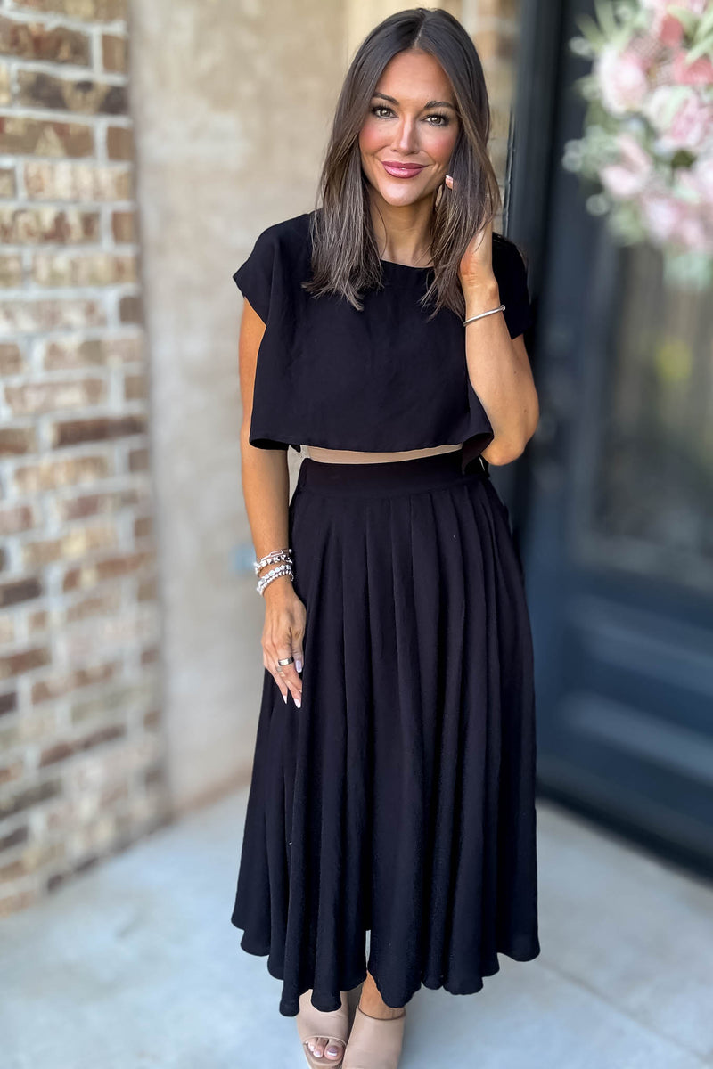 Mable I'm Choosing Happiness Black Skirt