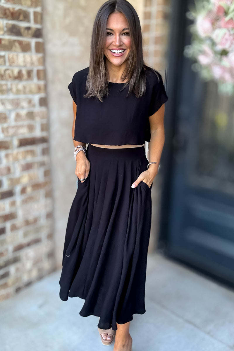 Mable I'm Choosing Happiness Black Skirt