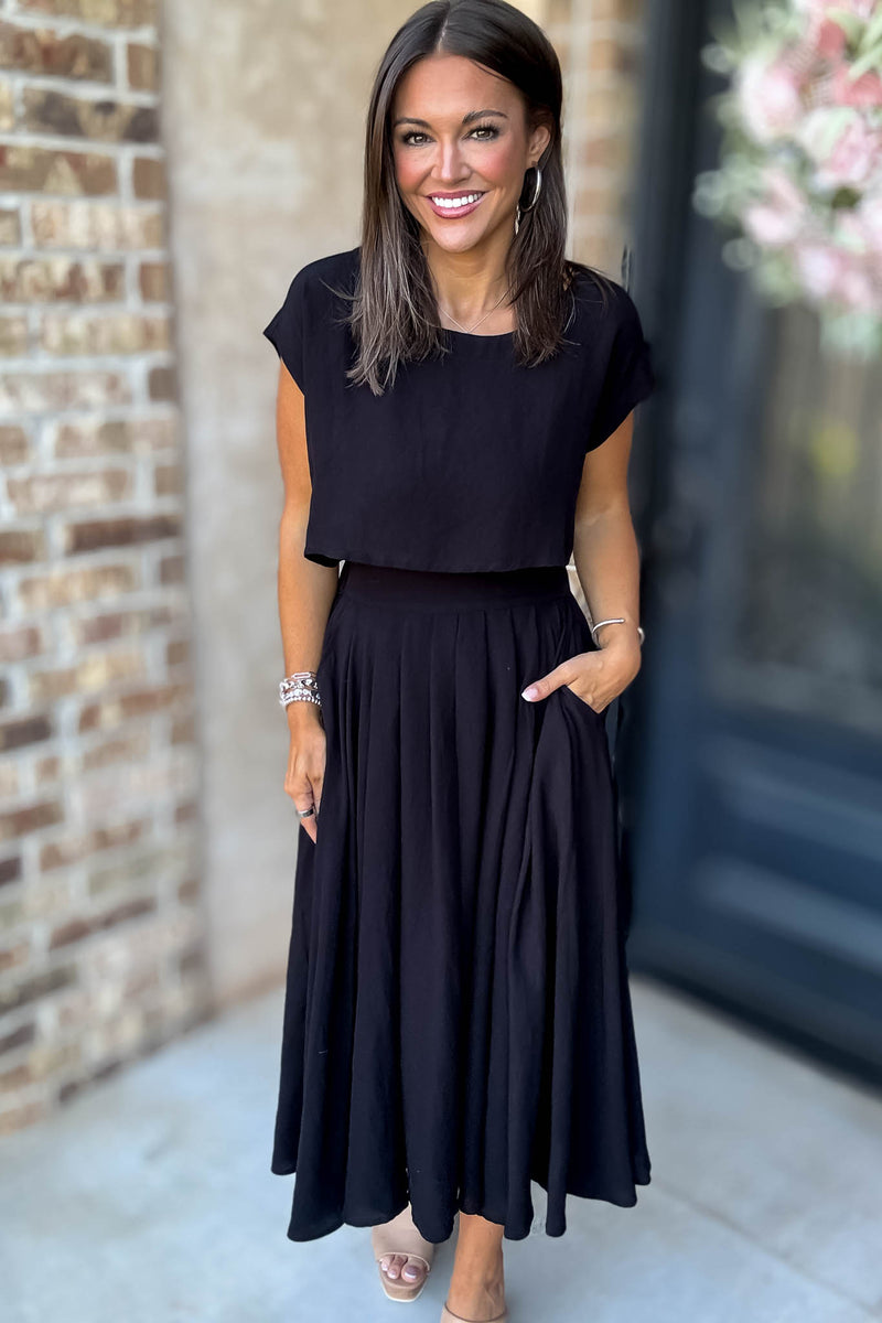 Mable I'm Choosing Happiness Black Skirt