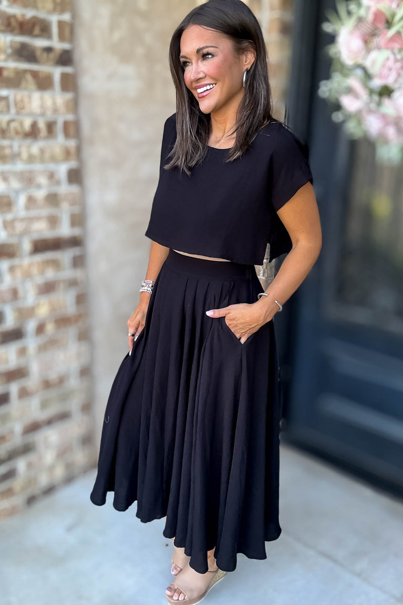 Mable I'm Choosing Happiness Black Skirt