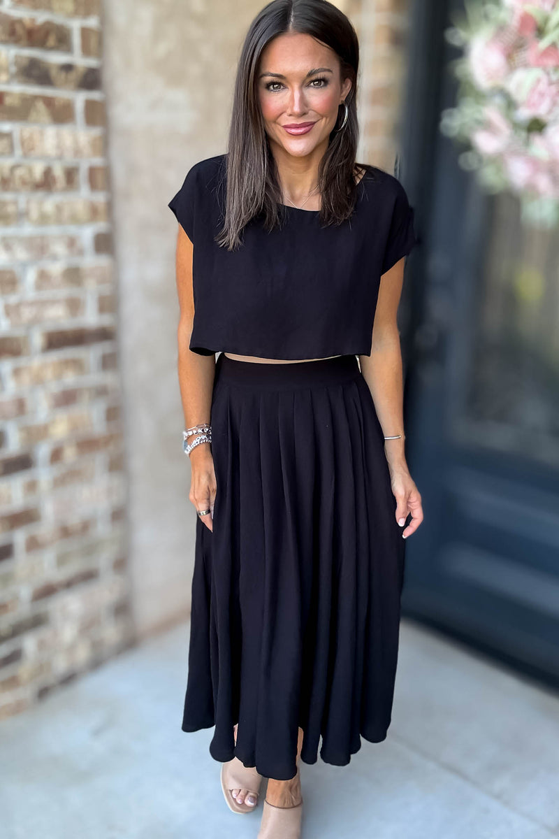 Mable I'm Choosing Happiness Black Skirt
