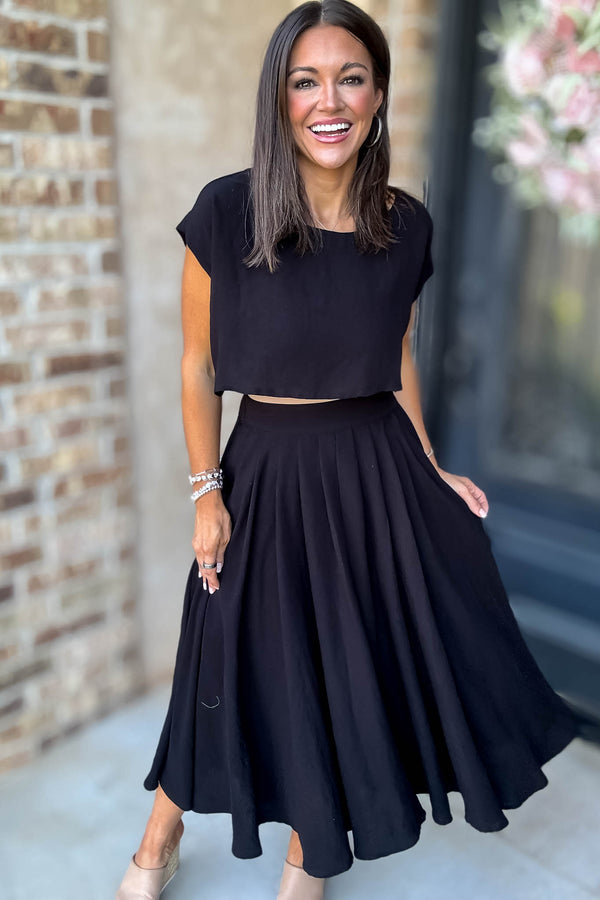 Mable I'm Choosing Happiness Black Skirt