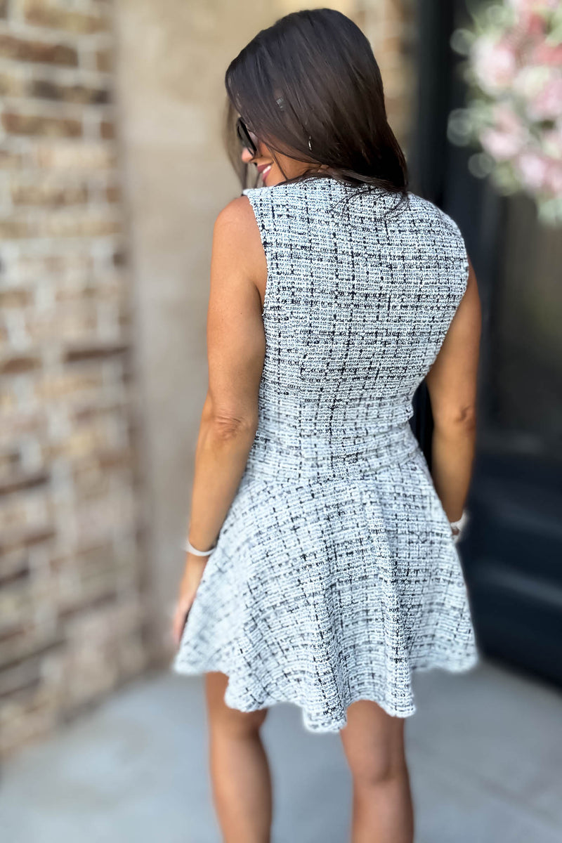Mable Autumn Serenade Black Tweed Skirt