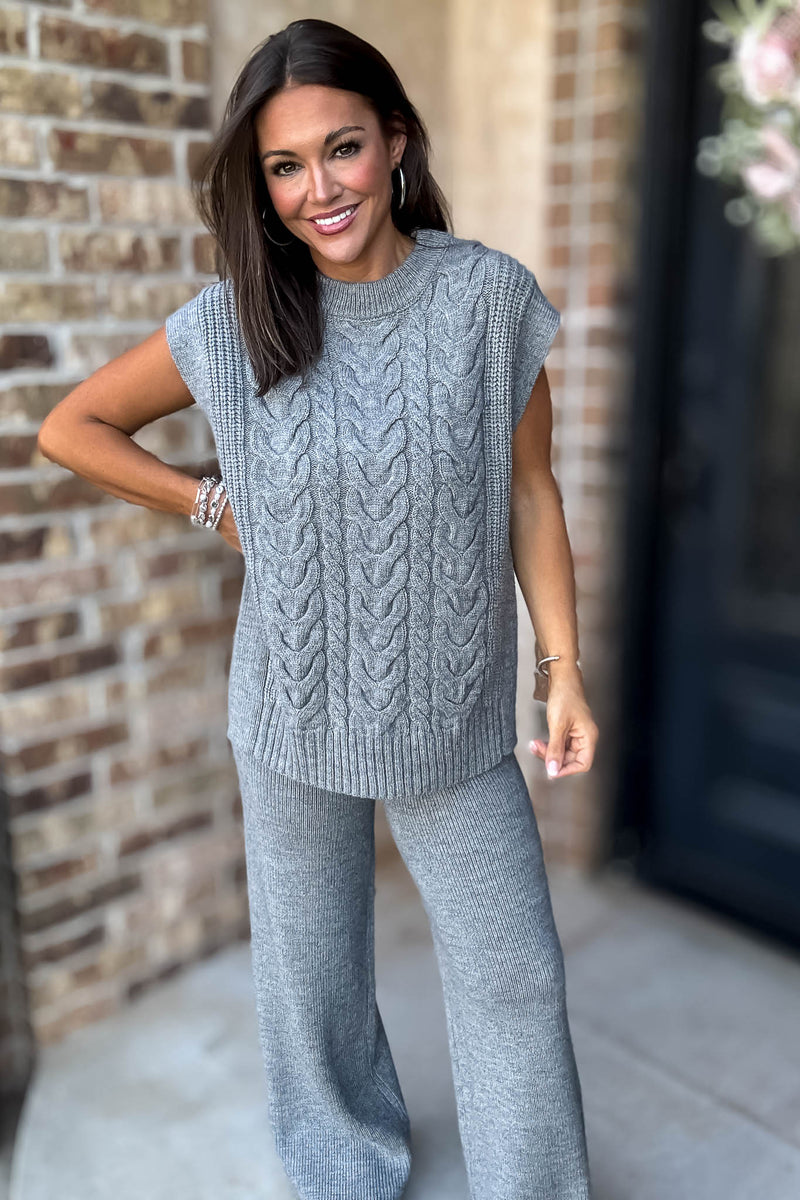 Mable Feels Like Home Heather Grey Pants