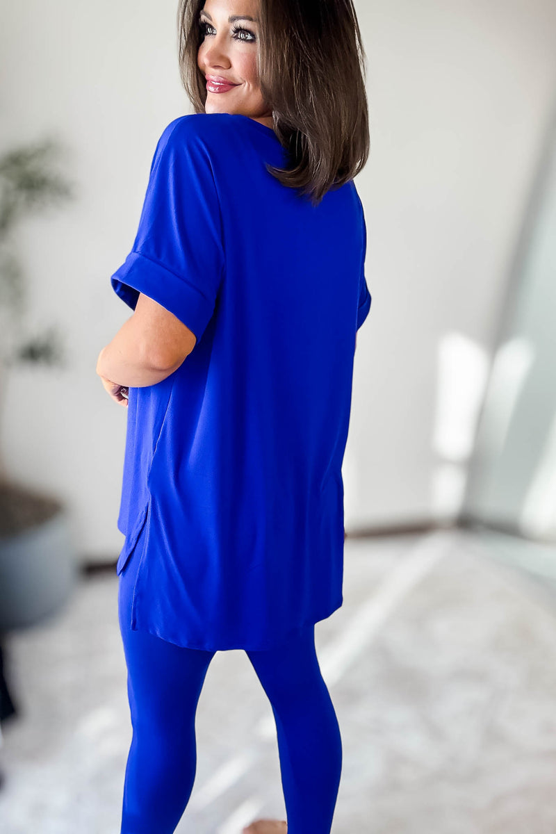 Beautiful Dreamer Bright Blue Top And Legging Set