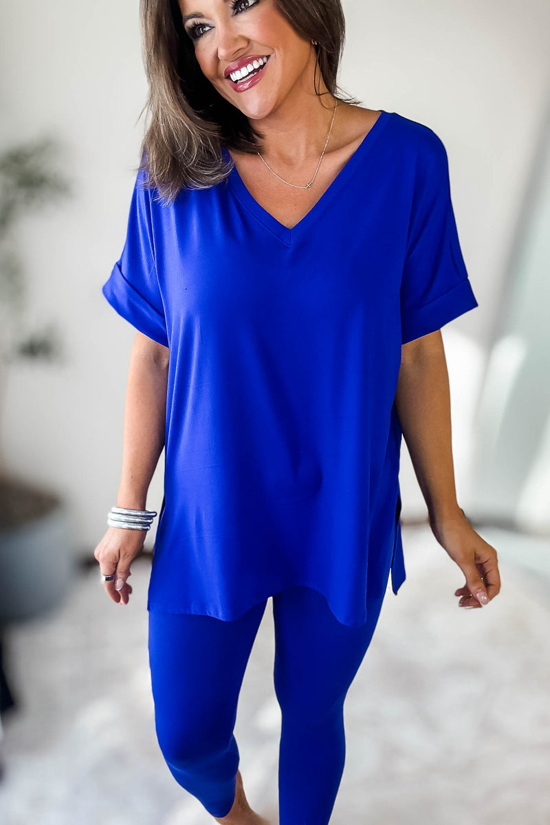 Beautiful Dreamer Bright Blue Top And Legging Set