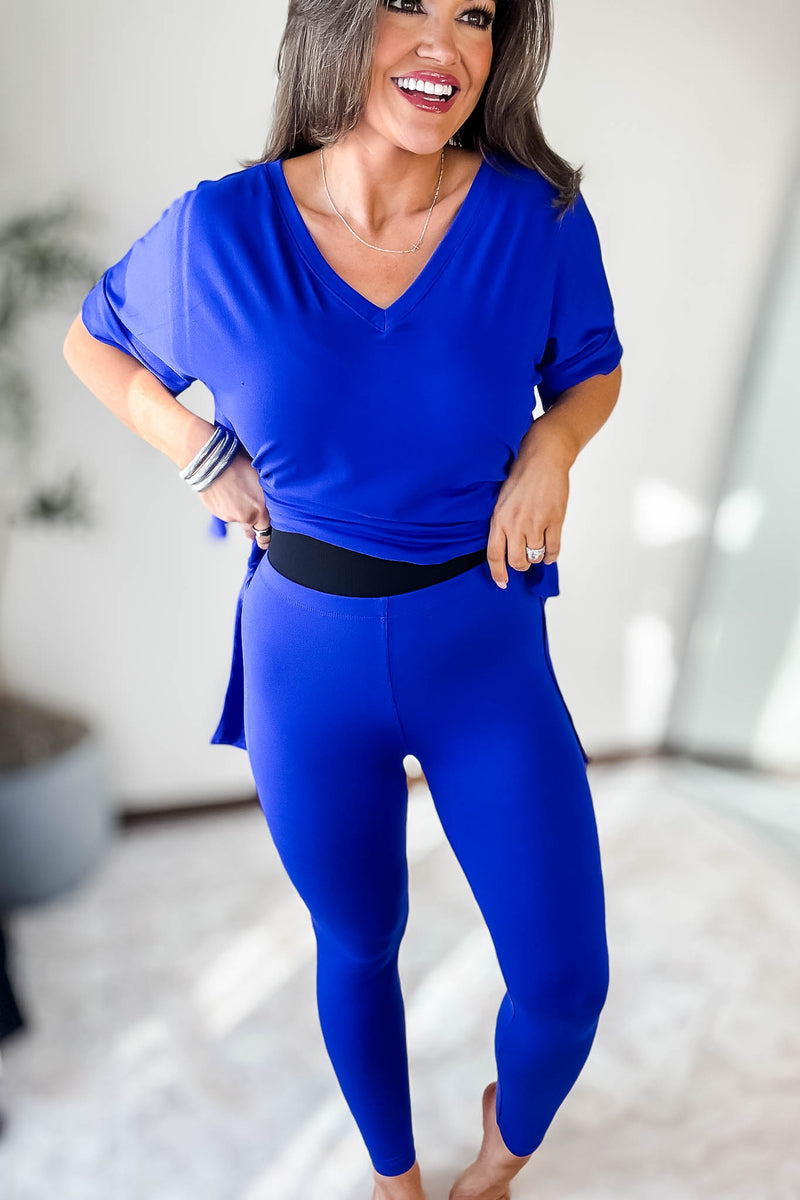 Beautiful Dreamer Bright Blue Top And Legging Set