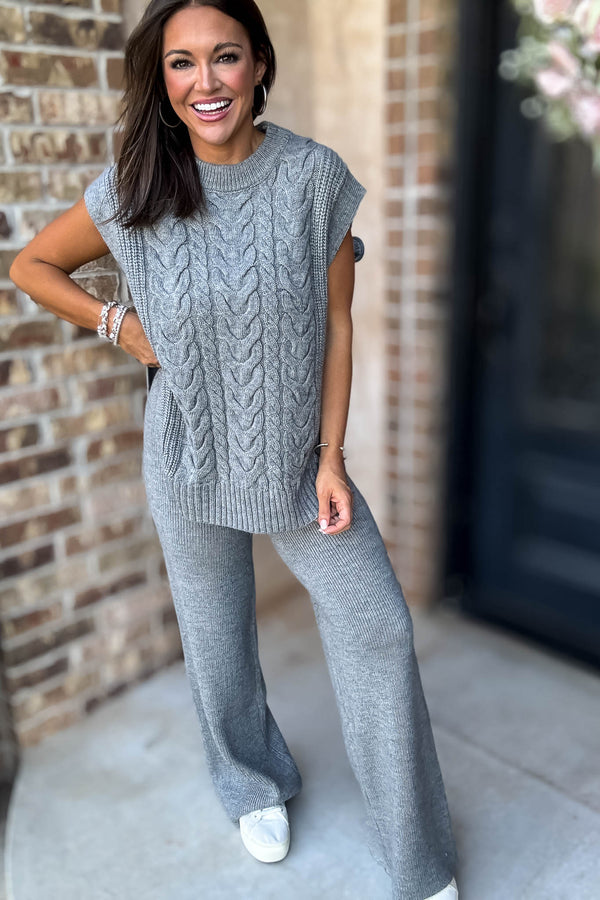 Mable Feels Like Home Heather Grey Pants