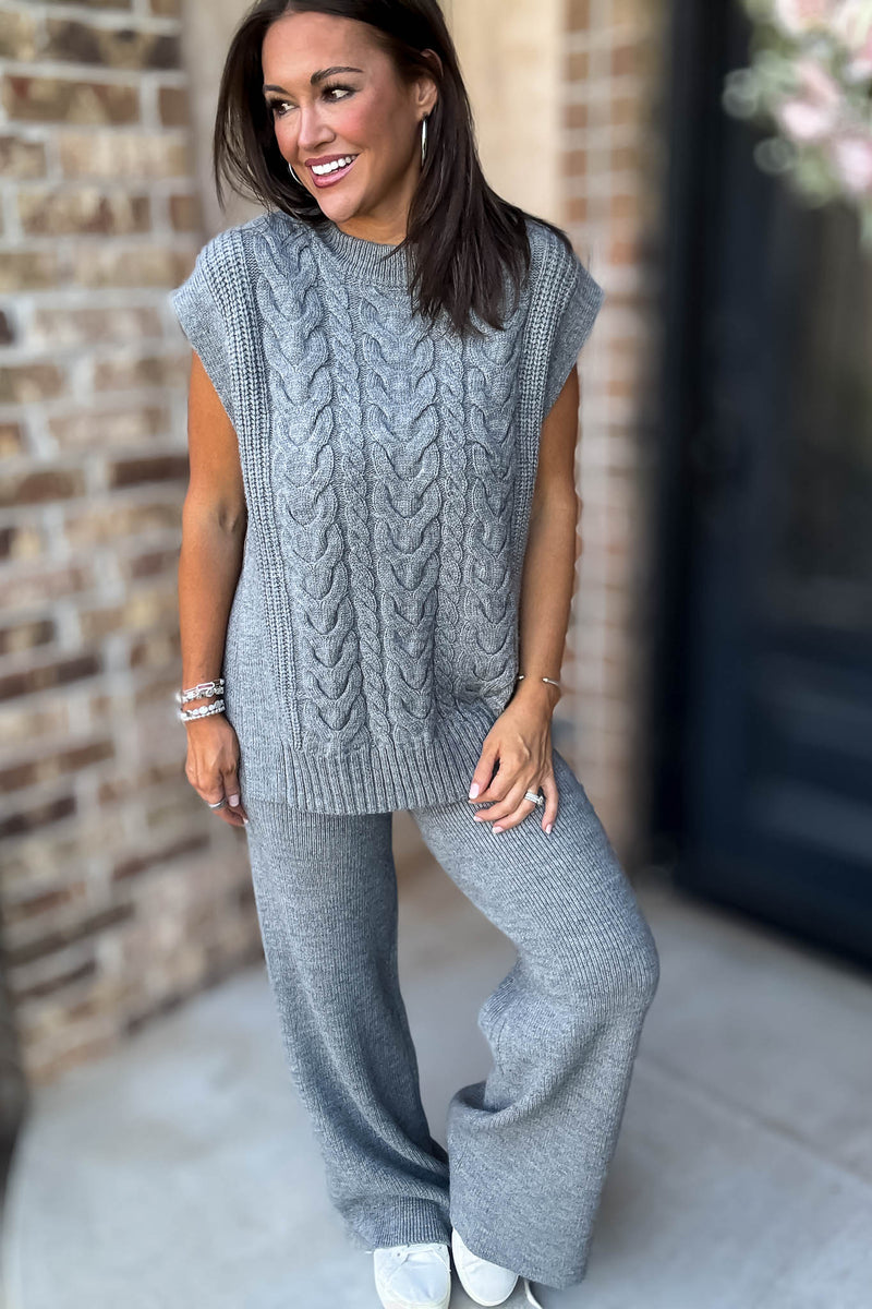 Mable Feels Like Home Heather Grey Pants