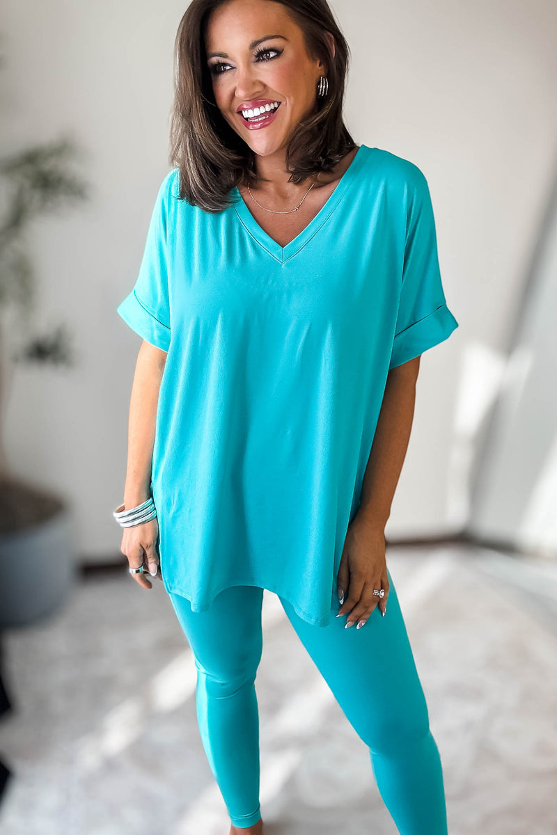 Beautiful Dreamer Turquoise Top And Legging Set