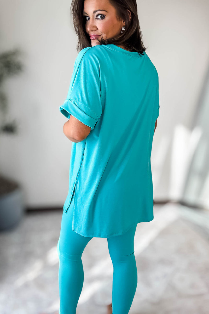 Beautiful Dreamer Turquoise Top And Legging Set