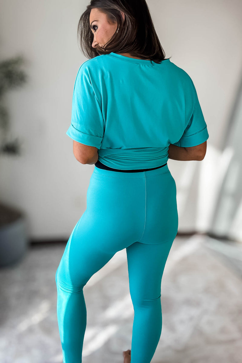 Beautiful Dreamer Turquoise Top And Legging Set