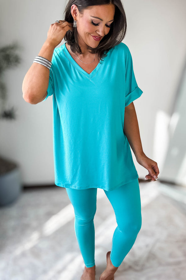 Beautiful Dreamer Turquoise Top And Legging Set
