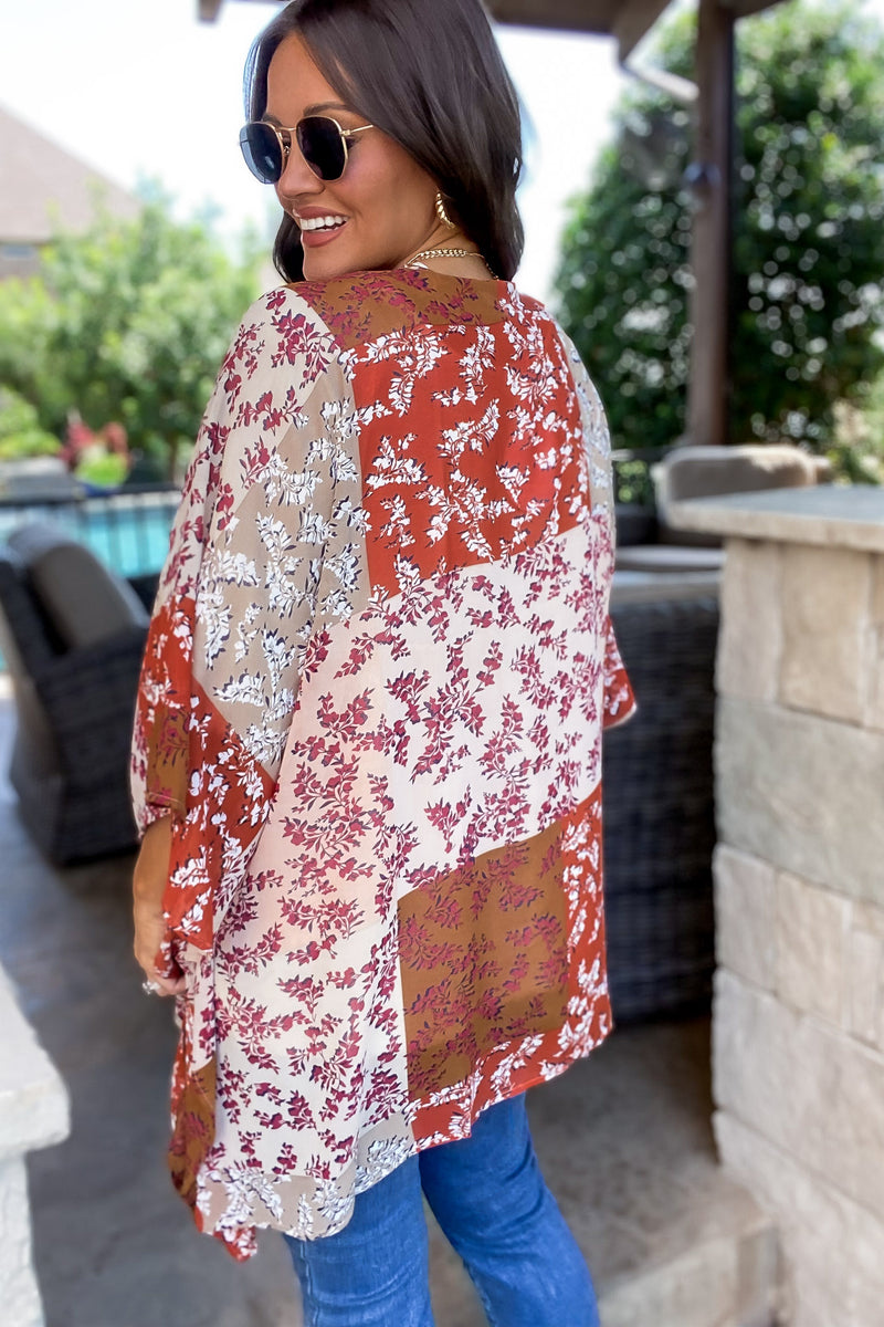 Beautiful Tomorrow Multicolor Floral Kimono