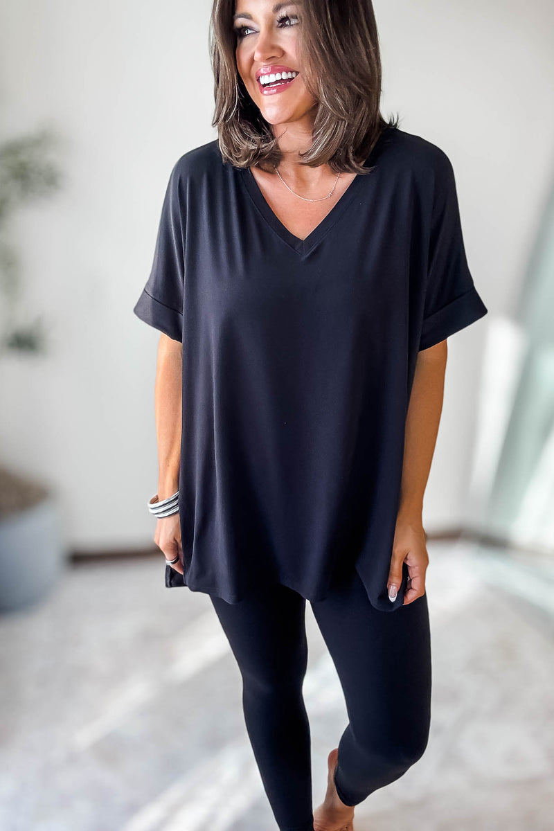 Beautiful Dreamer Black Top And Legging Set