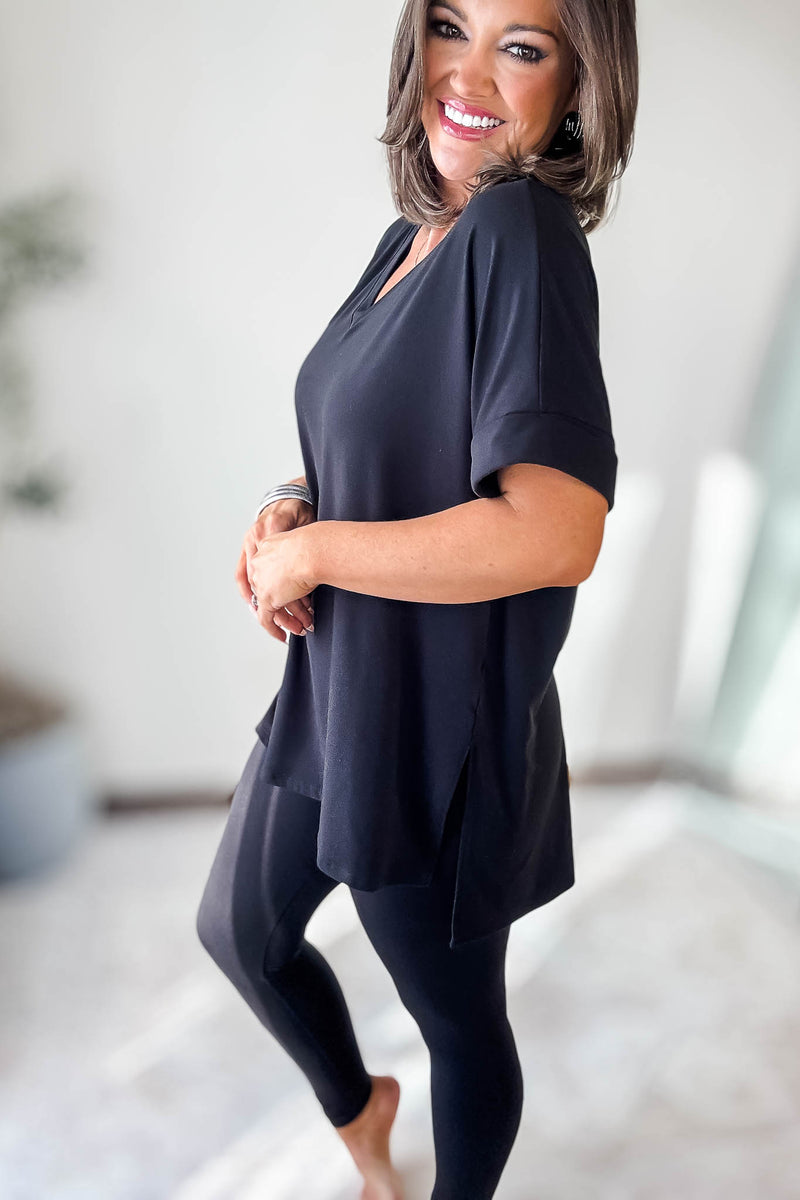Beautiful Dreamer Black Top And Legging Set