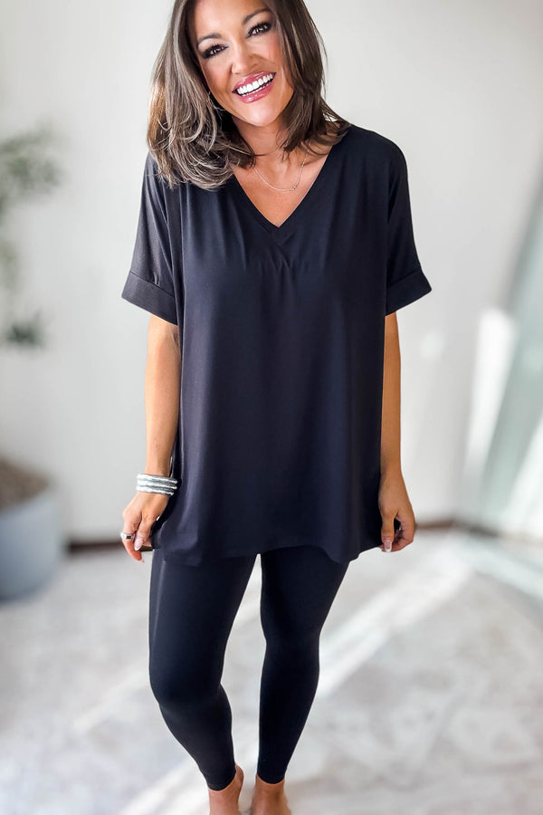 Beautiful Dreamer Black Top And Legging Set