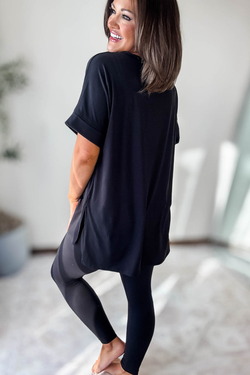 Beautiful Dreamer Black Top And Legging Set