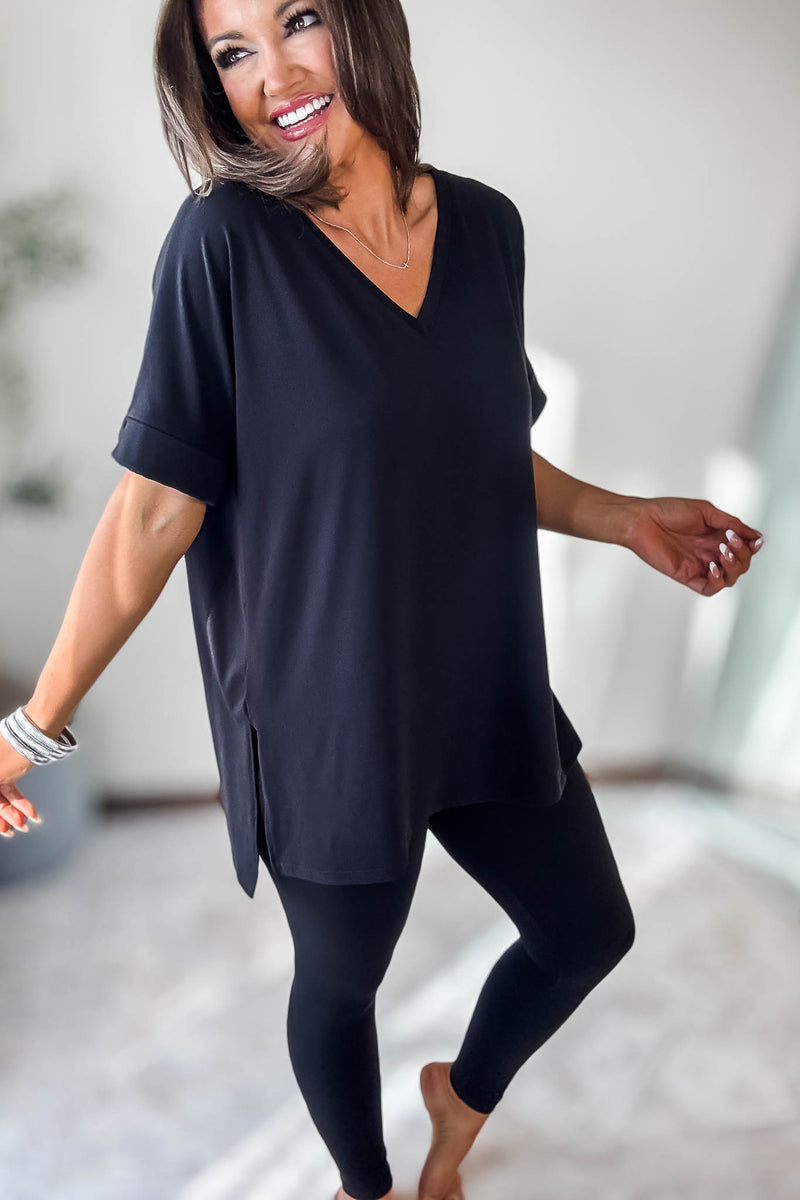Beautiful Dreamer Black Top And Legging Set