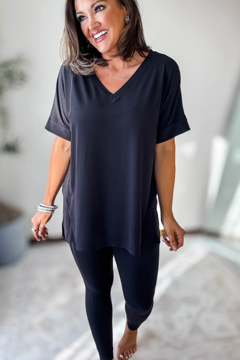 Beautiful Dreamer Black Top And Legging Set