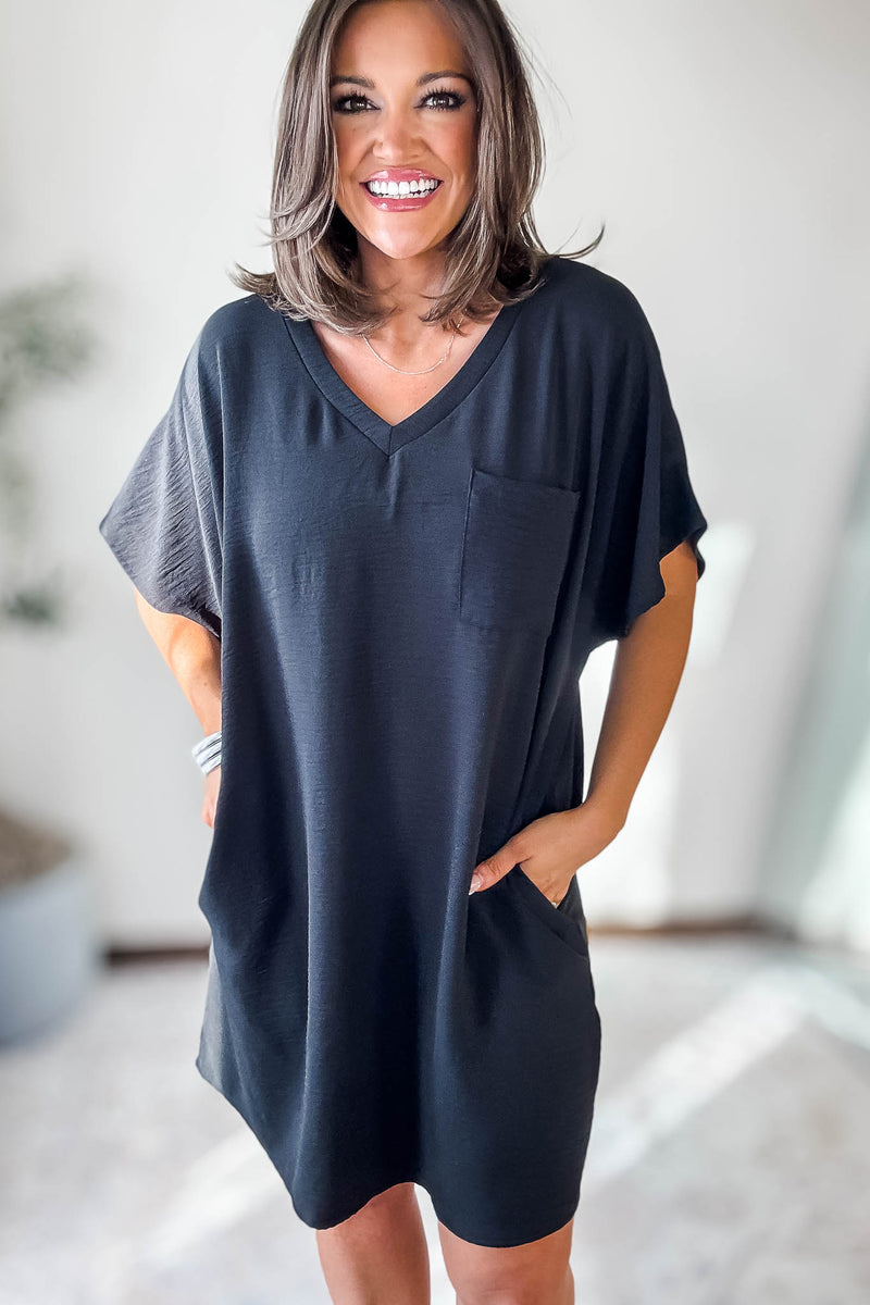 Influencer Black Airflow Dress