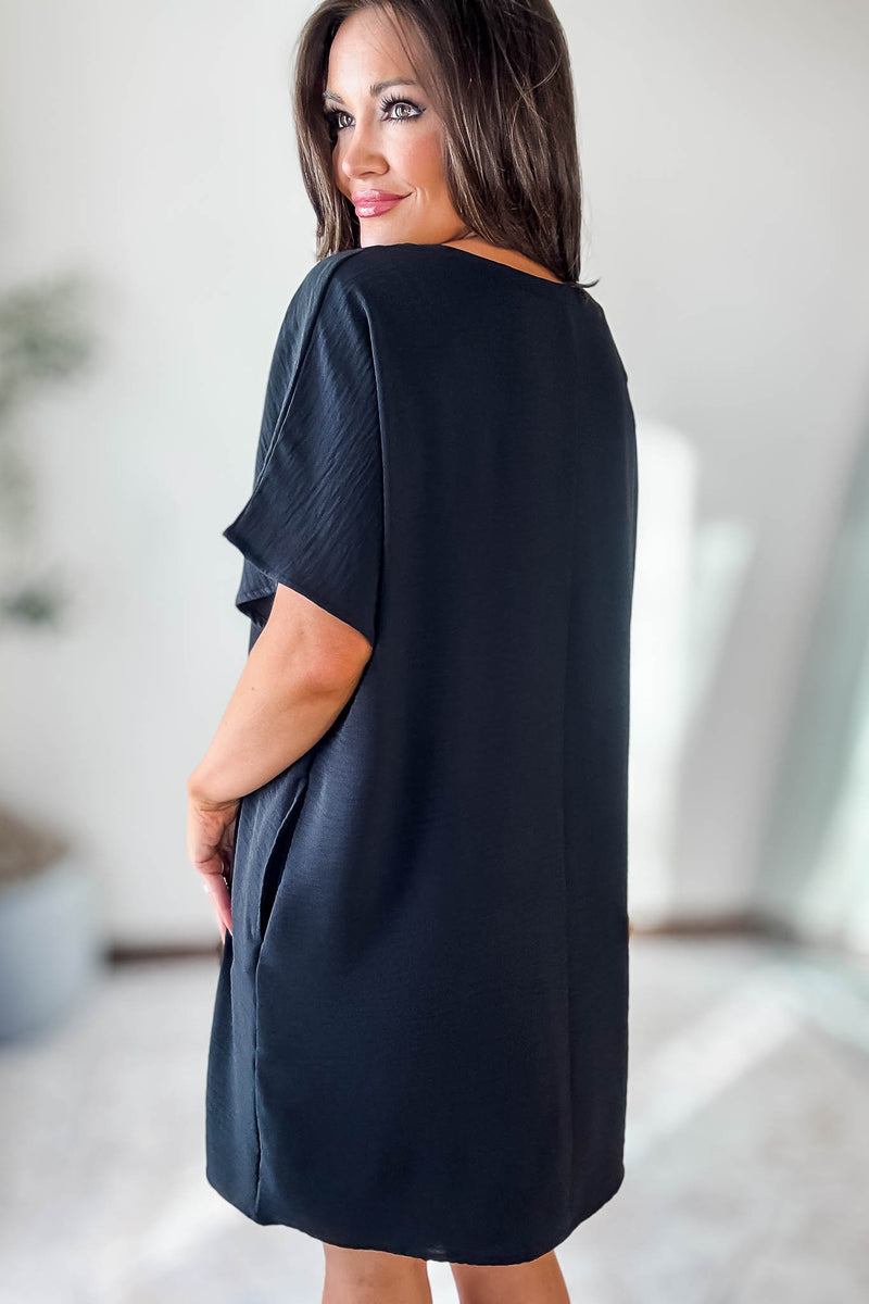 Influencer Black Airflow Dress