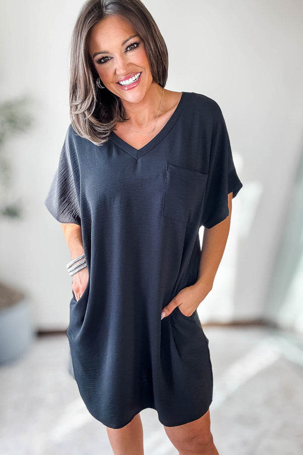 Influencer Black Airflow Dress