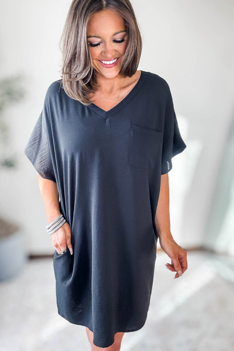 Influencer Black Airflow Dress