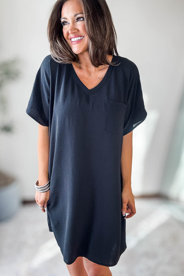 Influencer Black Airflow Dress