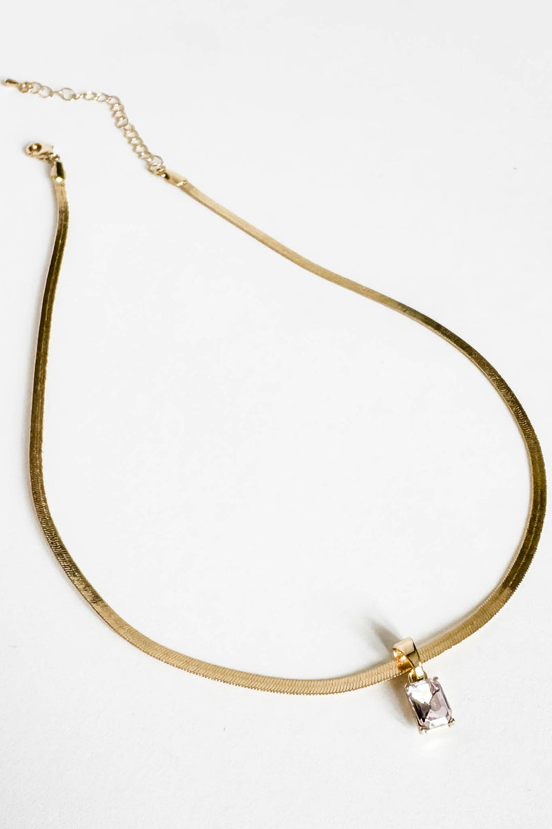 18k Gold Blush Non-tarnishSnake Chain Necklace