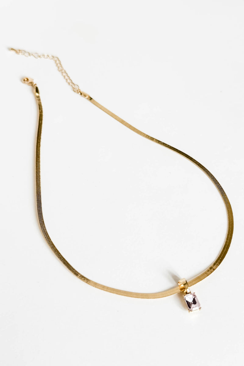 18k Gold Blush Non-tarnishSnake Chain Necklace