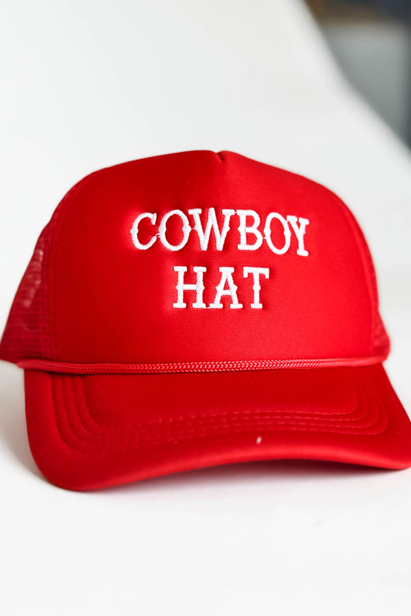 The Red Cowboy Hat Baseball Mesh Cap