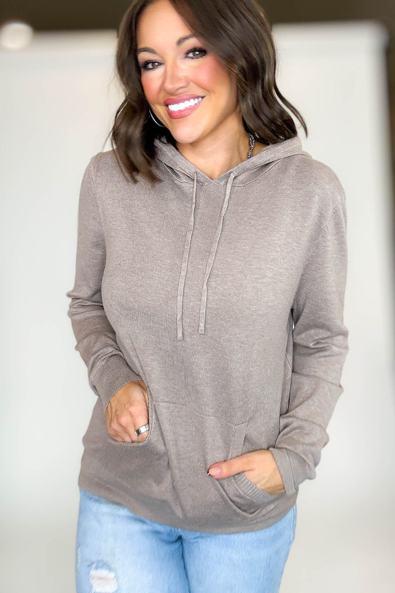 PINK FRIDAY Camel Women's Sweater Hoodie With Front Pocket