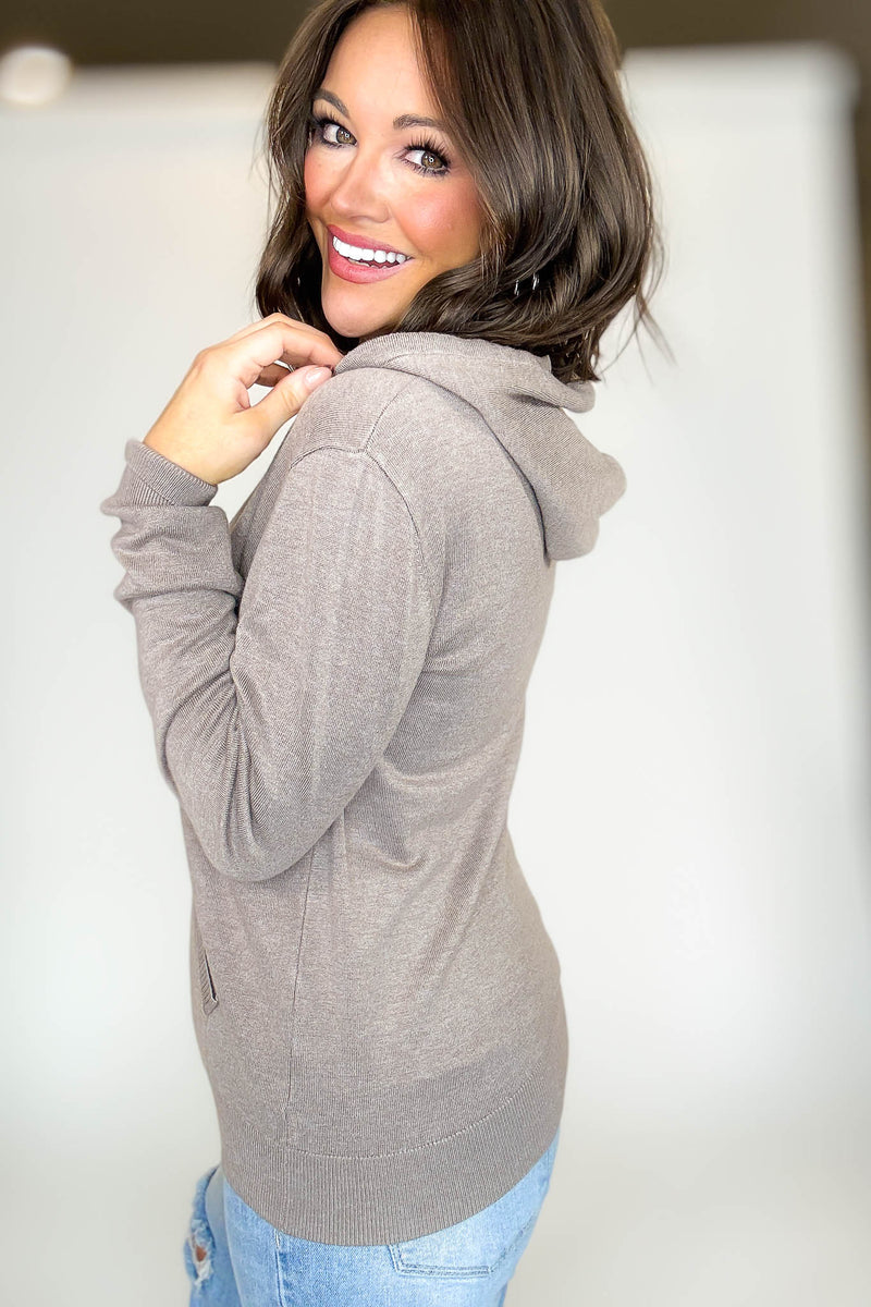 PINK FRIDAY Camel Women's Sweater Hoodie With Front Pocket