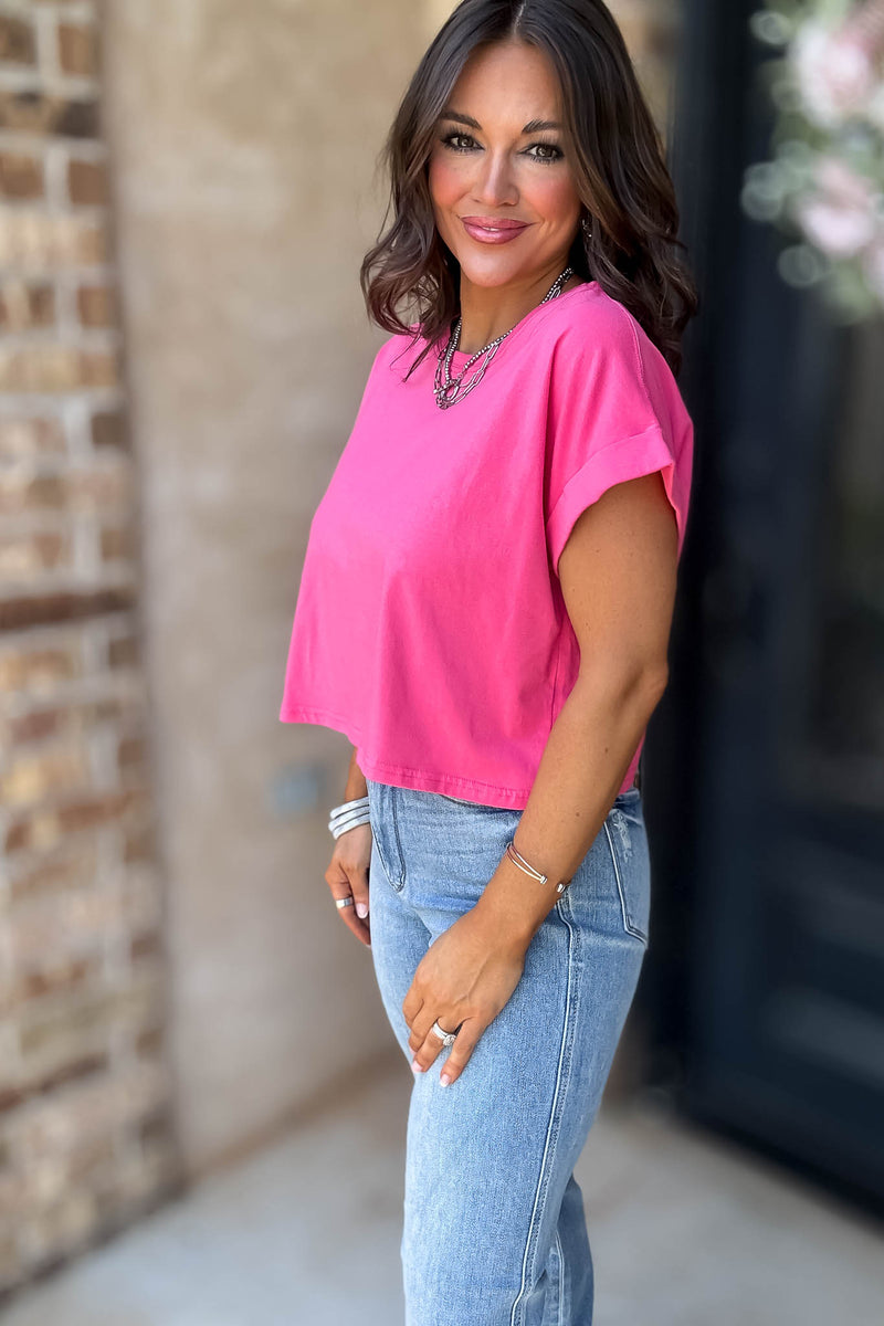 Attractive Beginnings Hot Pink Top