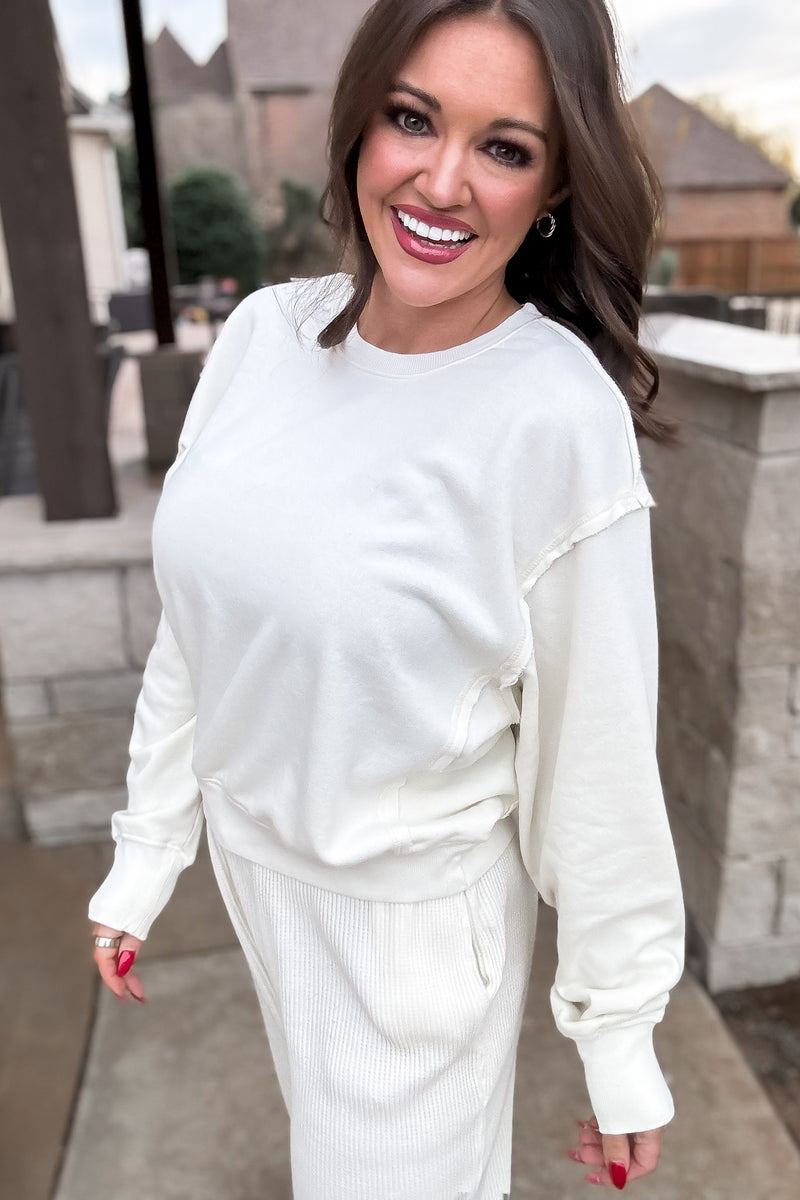 Get The Look Drop Shoulder Cream Relaxed Top