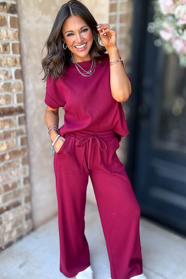 Retreat Cabernet Ribbed Pants