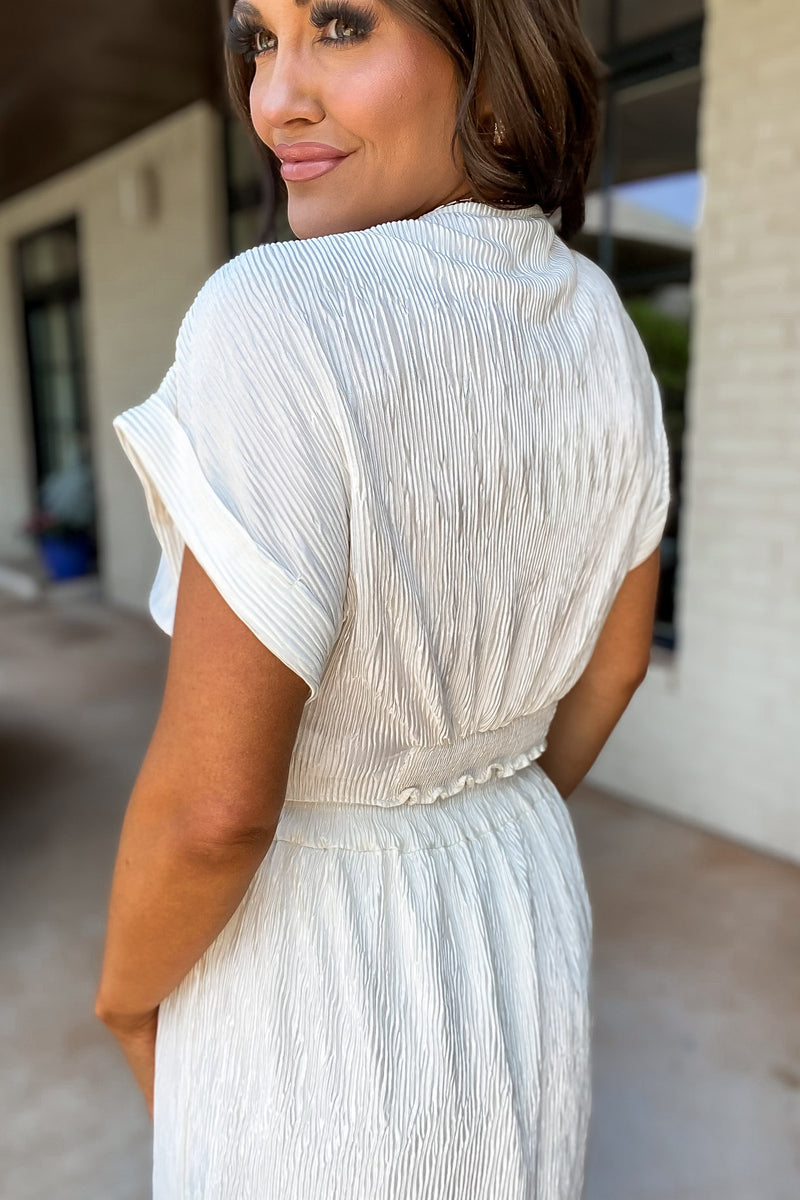 Got You Forever Ivory Crop Knot Top