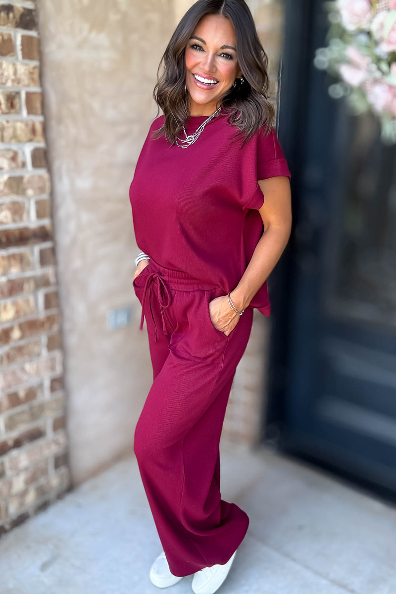 Retreat Cabernet Ribbed Pants