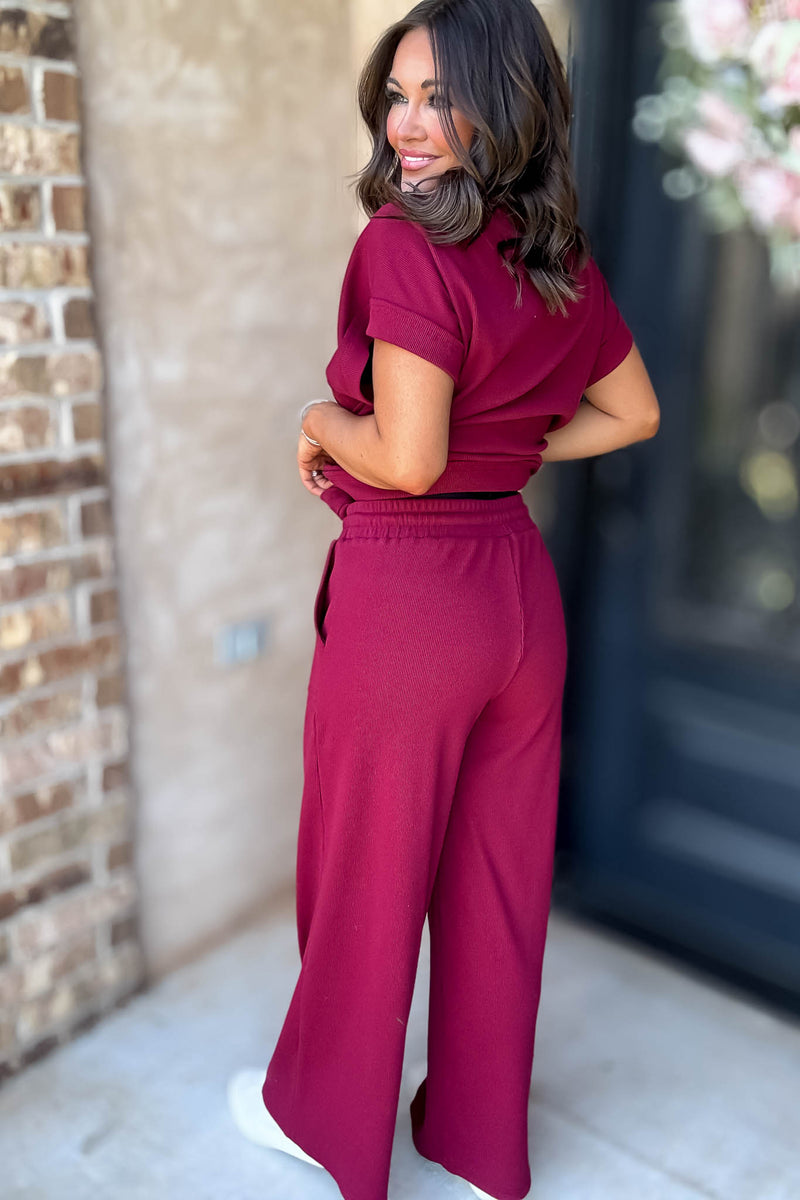 Retreat Cabernet Ribbed Pants
