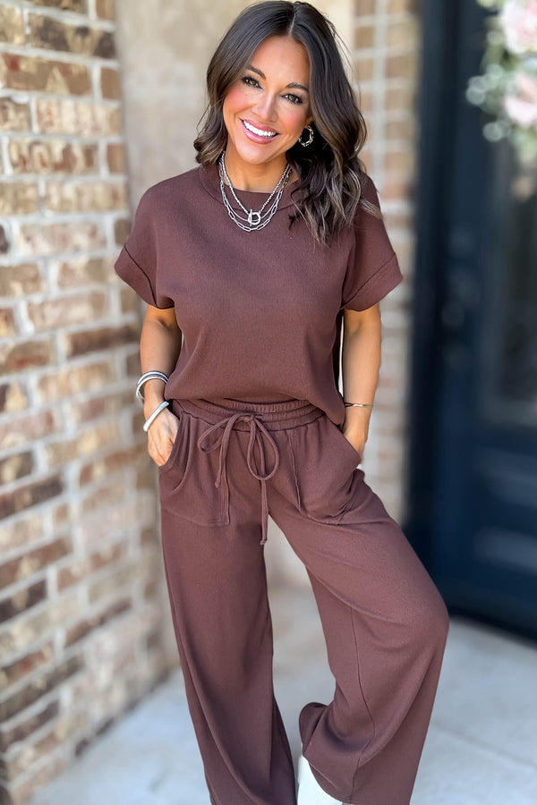 Retreat Brown Ribbed Pants